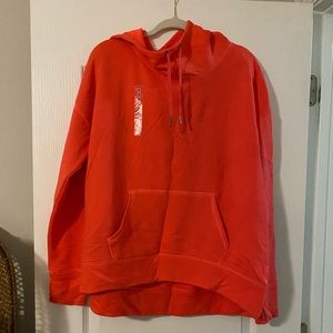 Reebok sweatshirt hoodie. NWT neon cherry color, thumb holes.